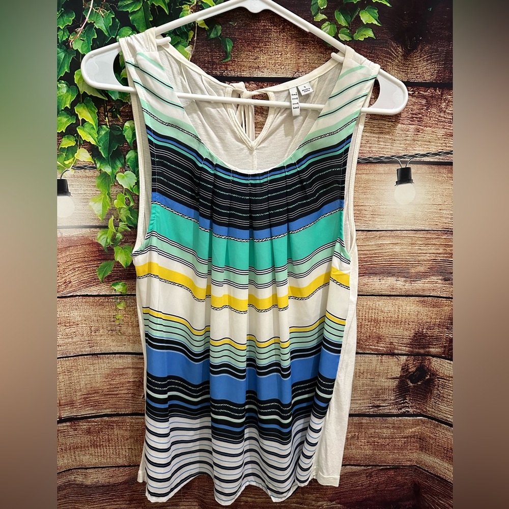 Elle Vibrant Striped Sleeveless Top